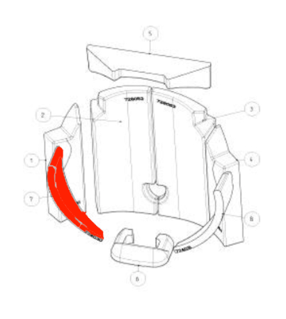 Austroflamm Clou Pellet cegła boczna z lewej strony z przodu Austroflamm Clou Pellet cegła boczna z lewej strony z przodu