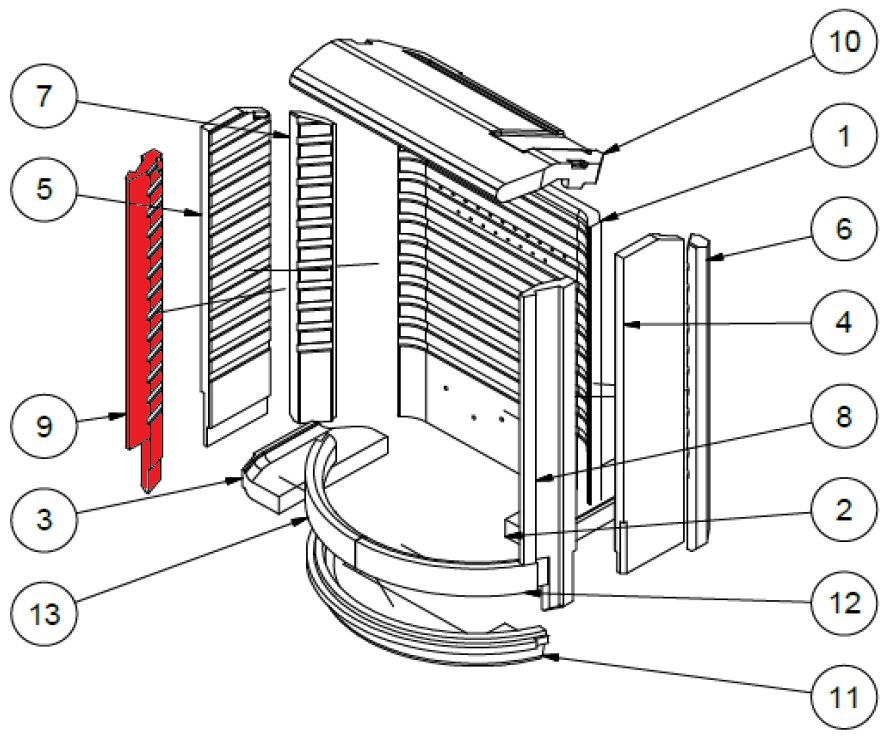 Attika Viva L pietra laterale a sinistra anteriore Attika Viva L pietra laterale a sinistra anteriore