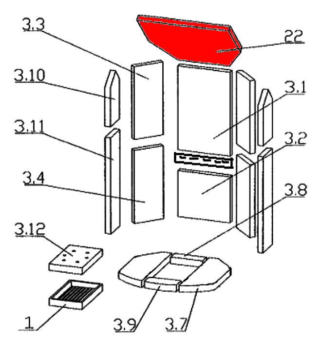 Oranier Arktis 8 Zugumlenkung unten B Prallplatte Oranier Arktis 8 Zugumlenkung unten B Prallplatte