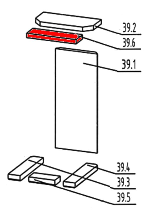 Justus Rondo Zugumlenkung oben Prallplatte  Justus Rondo Zugumlenkung oben Prallplatte