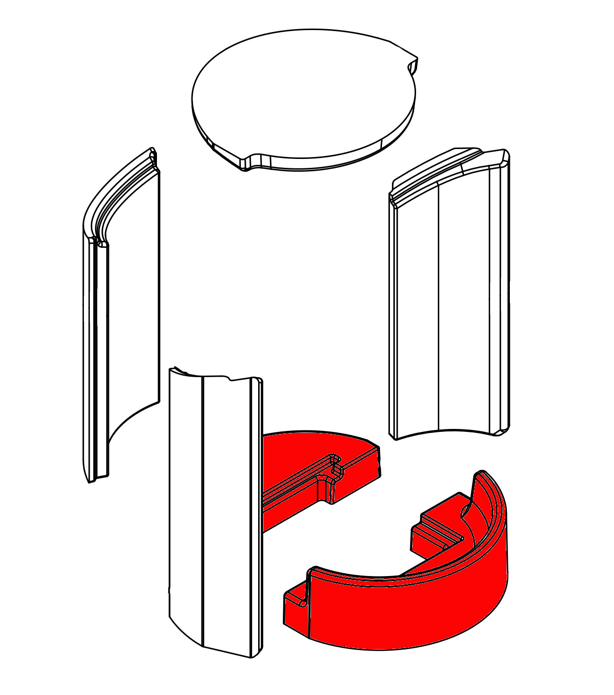 Spartherm Passo XS cegła podłogowa zestwa B Spartherm Passo XS cegła podłogowa zestwa B