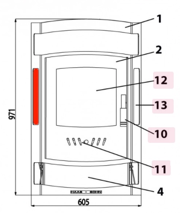 Haas-Sohn Oristano 266.17 glas venstre