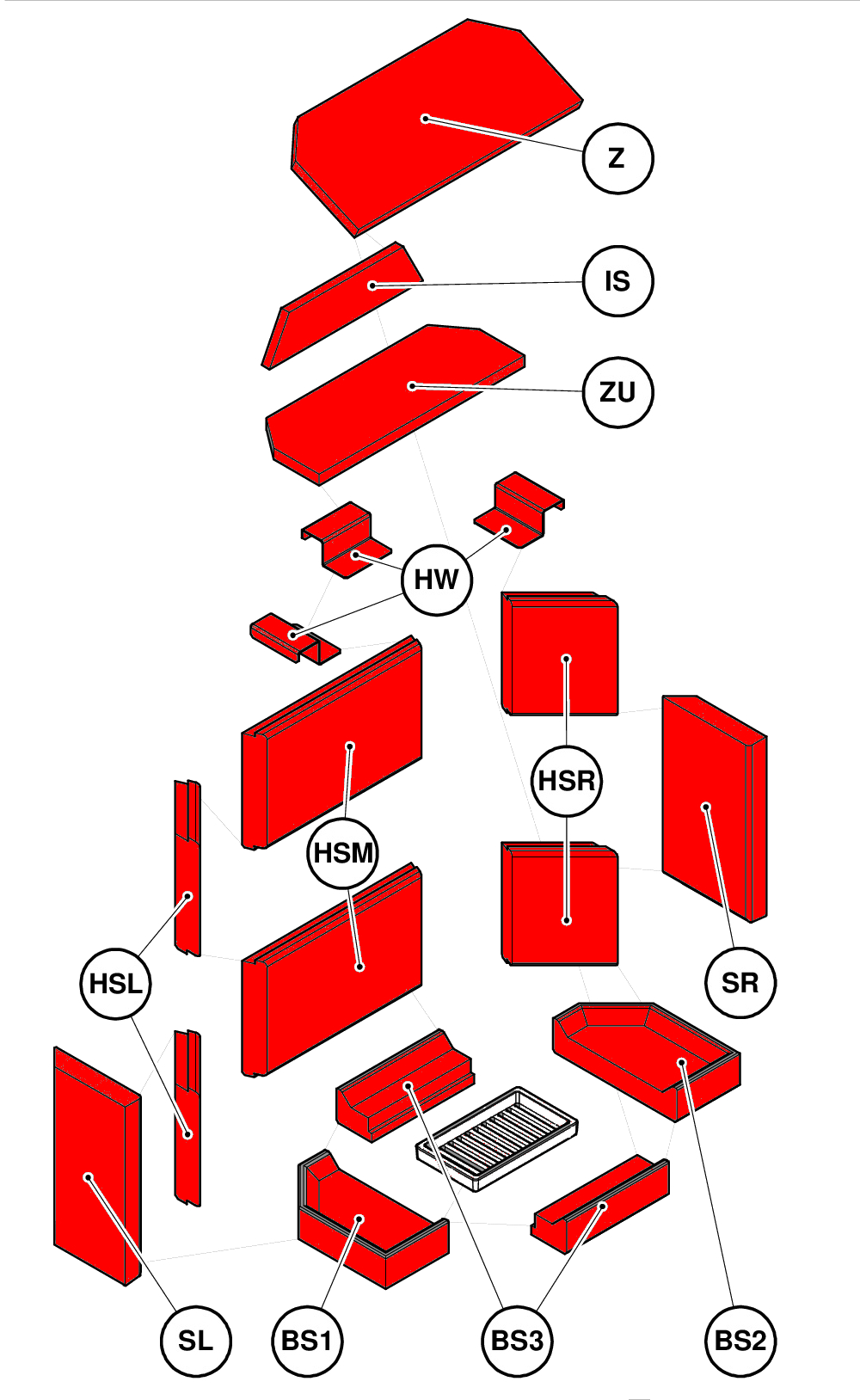 Haas+Sohn Komfort III 180.18 Feuerraumauskleidung