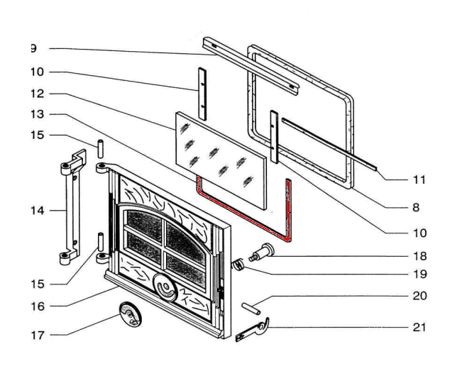 Supra HF 3930 pakning glas Supra HF 3930 pakning glas