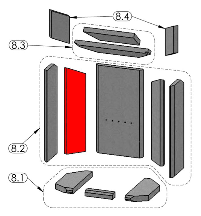 Oranier Pori 7 Zijsteen links achteraan B Oranier Pori 7 Zijsteen links achteraan B