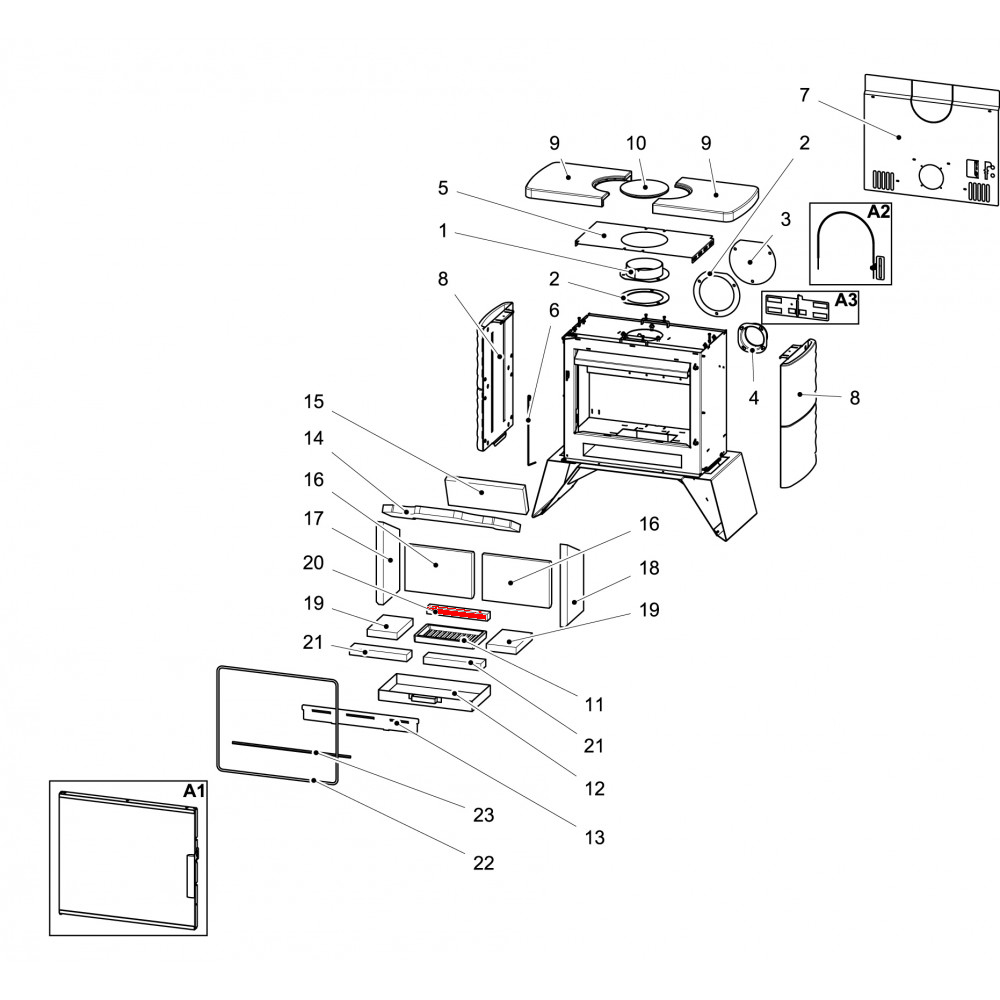 Haas-Sohn London II easy 347.15 Bodemsteen achteraan Haas-Sohn London II easy 347.15 Bodemsteen achteraan