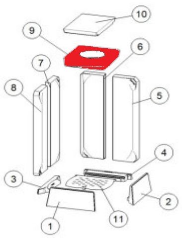 Austroflamm Slim 2.0 røgvenderplade med hul B Austroflamm Slim 2.0 røgvenderplade med hul B