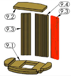 Oranier Atrium 7 pierre de plaque arrière droit Oranier Atrium 7 pierre de plaque arrière droit