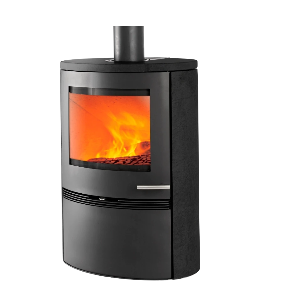 Kaminofen TermaTech TT22HS Black schwarz lackierter Sandstein, 7,5 kW