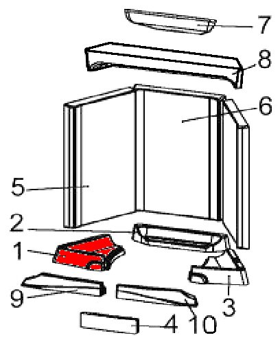Austroflamm Lounge bundsten venstre Austroflamm Lounge bundsten venstre