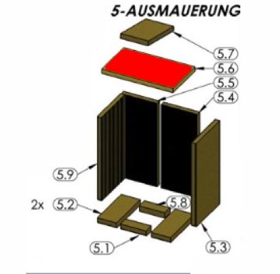 Oranier Astra 5 røgvenderplade nede