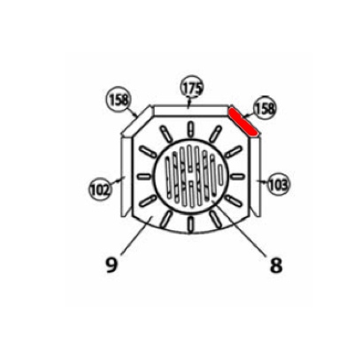 Haas+Sohn Breisgau 172.17 Seitenstein rechts hinten Feuerraumstein Haas+Sohn Breisgau 172.17 Seitenstein rechts hinten Feuerraumstein