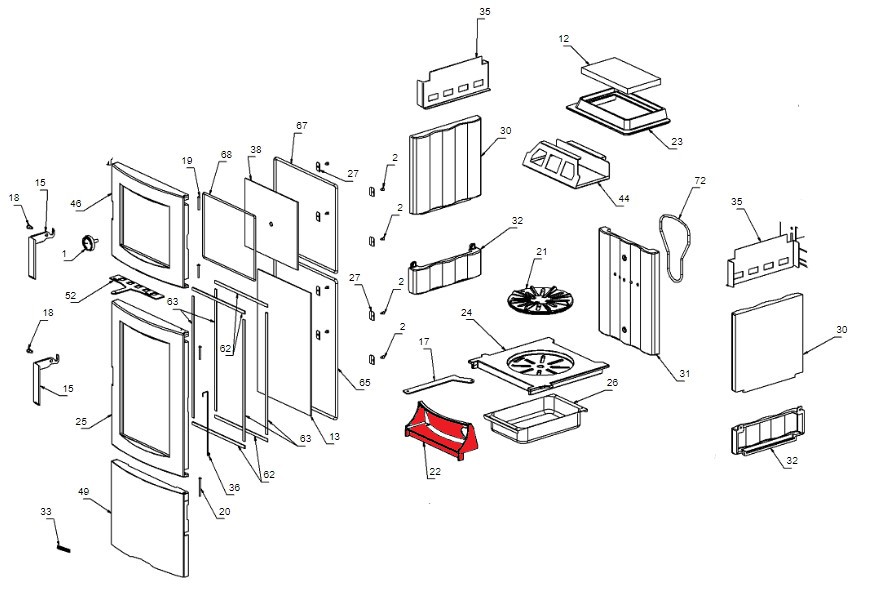 La Nordica Ester Forno Evo grille verticale C La Nordica Ester Forno Evo grille verticale C