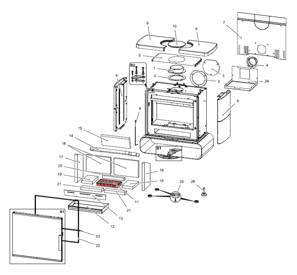 Haas-Sohn Fulham easy 347.15 griglia per cenere