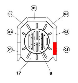 Haas-Sohn Husum 206.15 pietra laterale a destra anteriore Haas-Sohn Husum 206.15 pietra laterale a destra anteriore