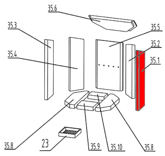 Oranier Kiruna 4 Zijsteen links voorkant A Oranier Kiruna 4 Zijsteen links voorkant A