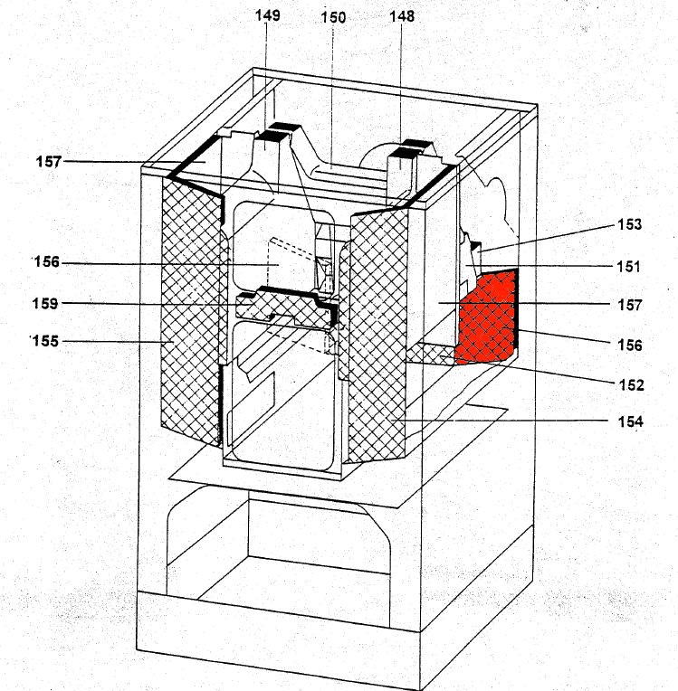 Wamsler K150 revêtement chambre de combustion arrière Wamsler K150 revêtement chambre de combustion arrière