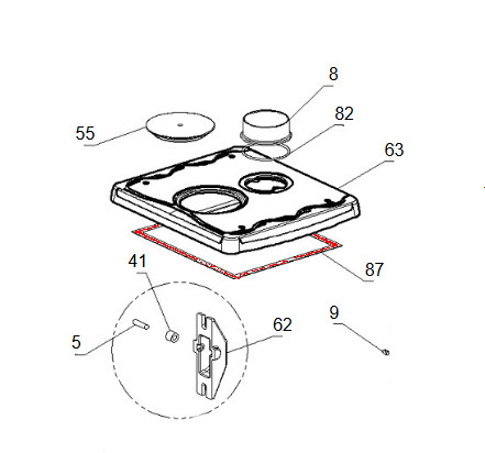 La Nordica Rossella Plus Forno Afdichting Afdekplaat La Nordica Rossella Plus Forno Afdichting Afdekplaat