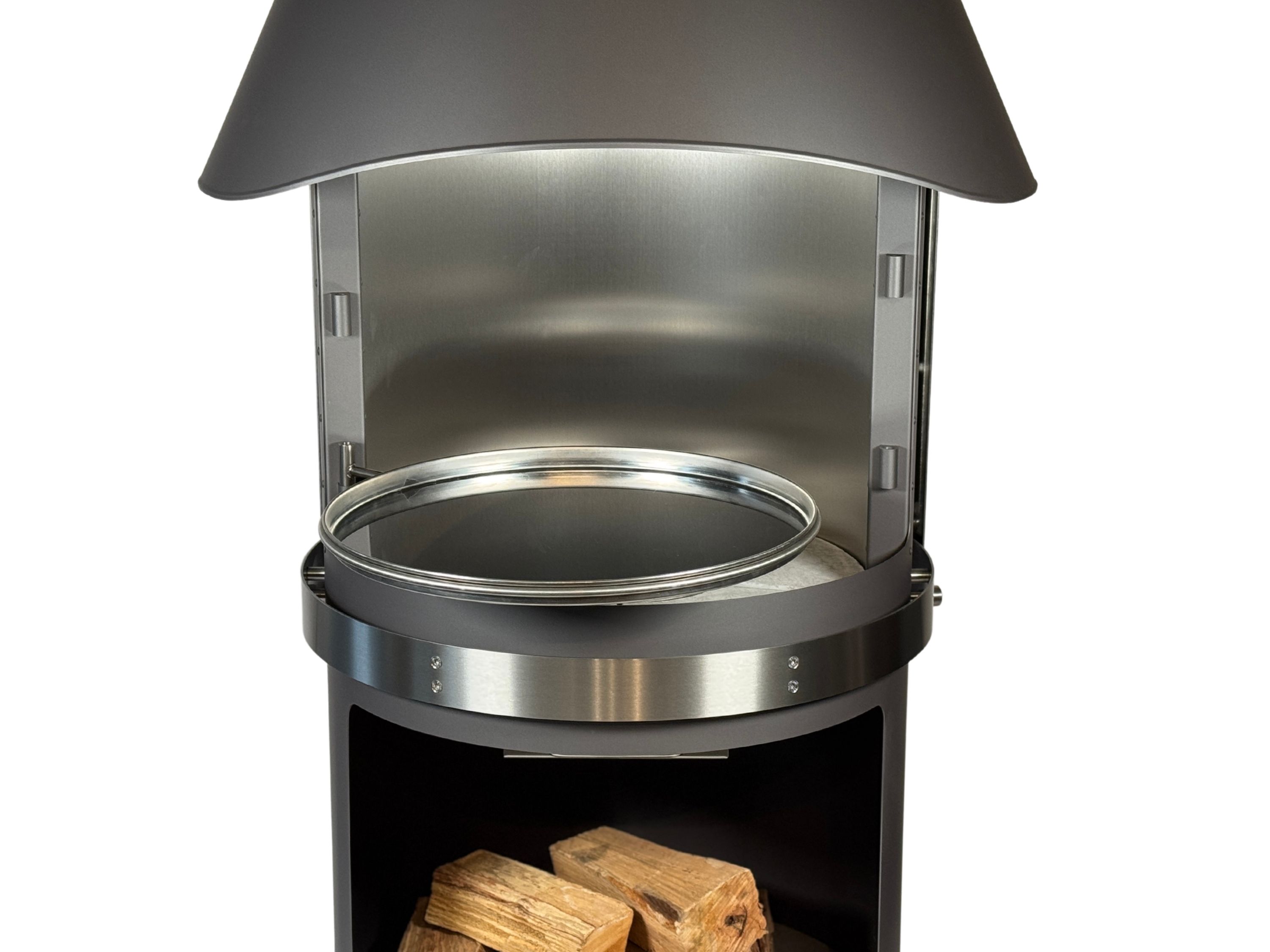 Fettschale Edelstahl Ø 39 cm für Grillkamin Firestar 650