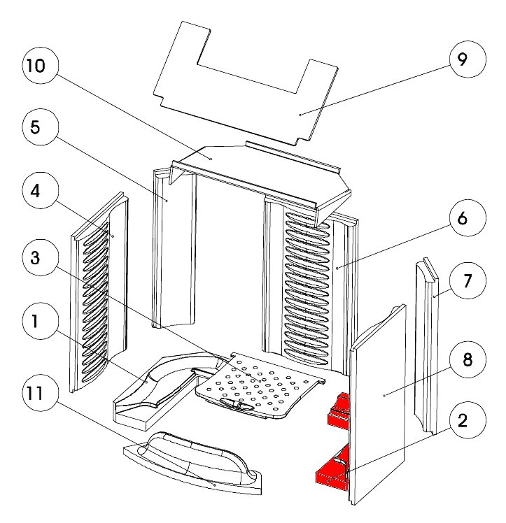 Austroflamm Irony L bundsten højre Austroflamm Irony L bundsten højre