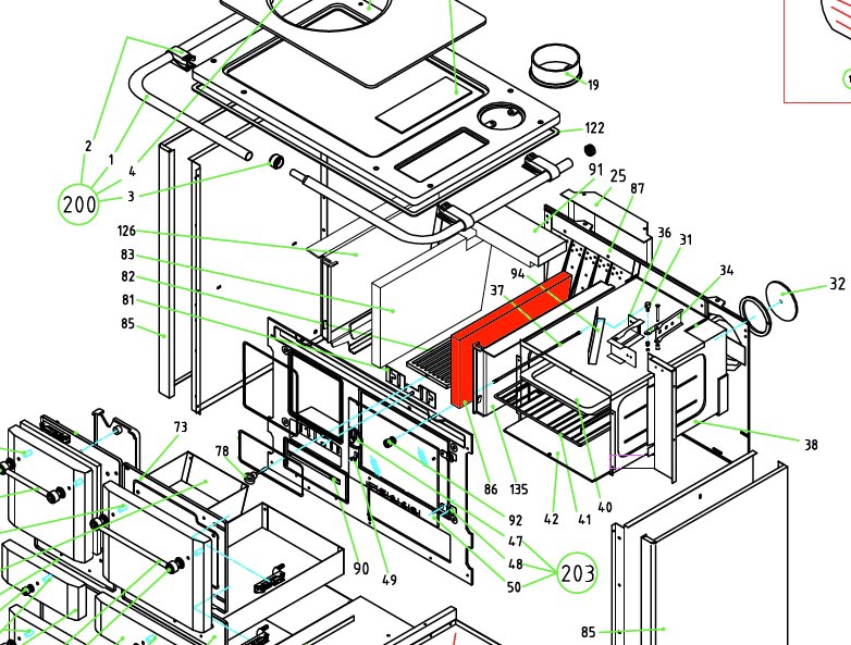 Wamsler K185F/A sidesten højre B Wamsler K185F/A sidesten højre B