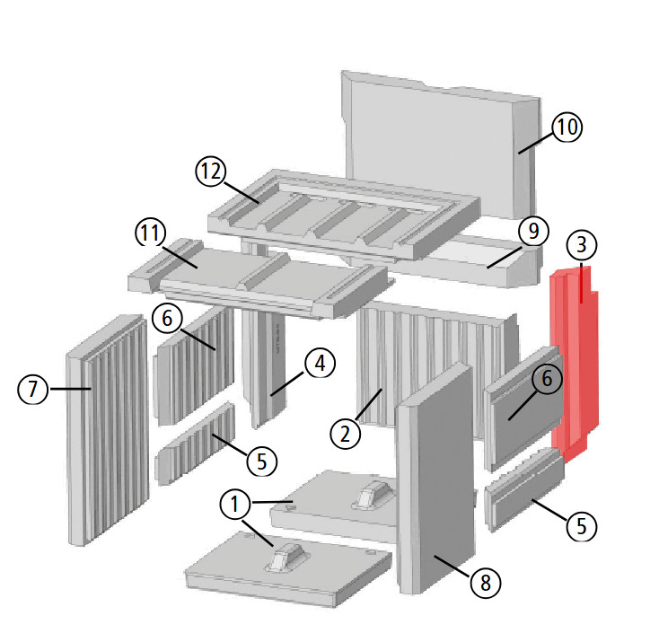 Leda Gourmet H71 Seitenstein rechts hinten Leda Gourmet H71 Seitenstein rechts hinten
