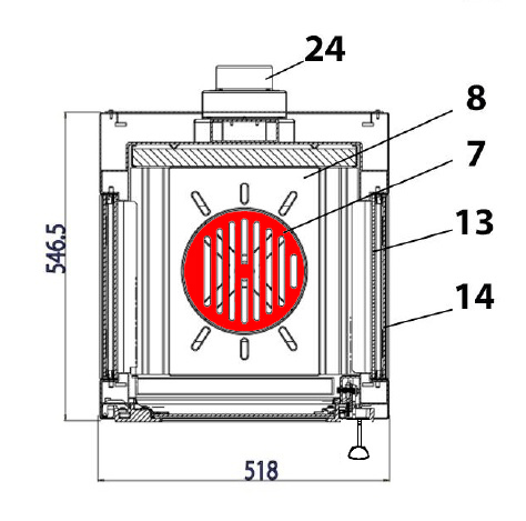 Haas+Sohn Panorama 255.15 Ascherost Feuerrost Haas+Sohn Panorama 255.15 Ascherost Feuerrost
