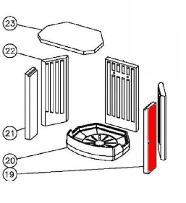 Oranier Cavex Seitenstein rechts vorne Vermiculitestein Oranier Cavex Seitenstein rechts vorne Vermiculitestein