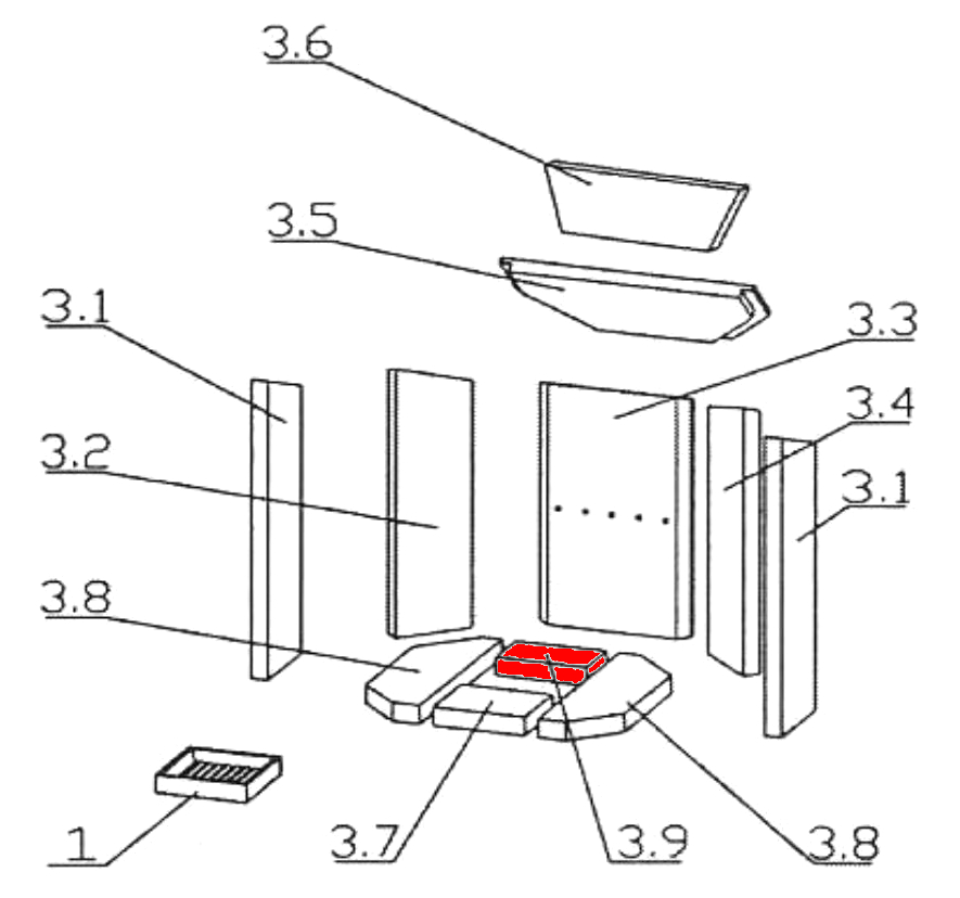 Oranier Kiruna 4 Bodemsteen achteraan B Oranier Kiruna 4 Bodemsteen achteraan B