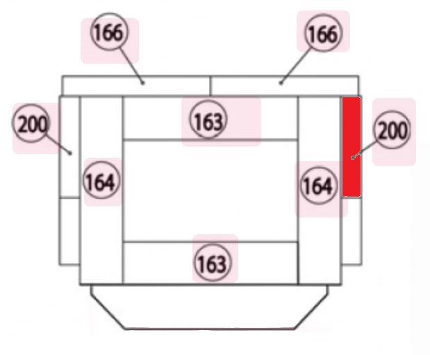 Haas-Sohn Tonstad 303.15 cegła boczna z prawej strony