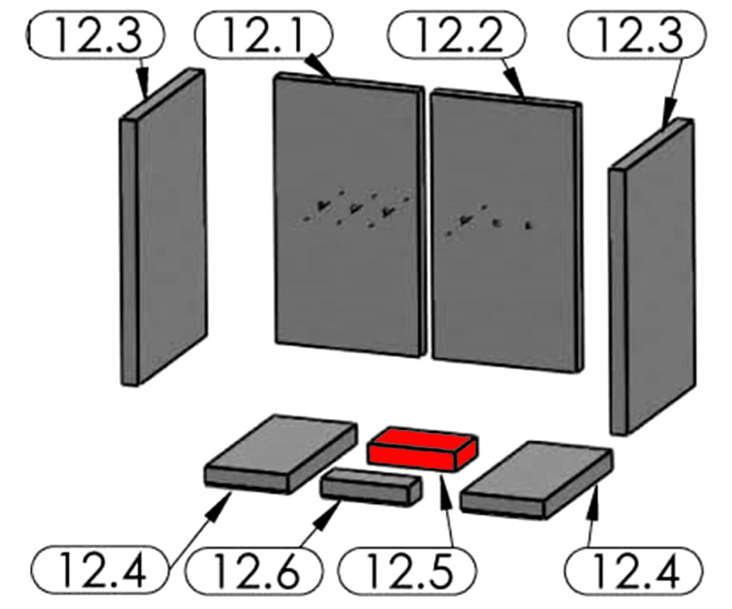 Oranier Belt Aqua Panorama Bodenstein hinten Feuerraumstein Oranier Belt Aqua Panorama Bodenstein hinten Feuerraumstein