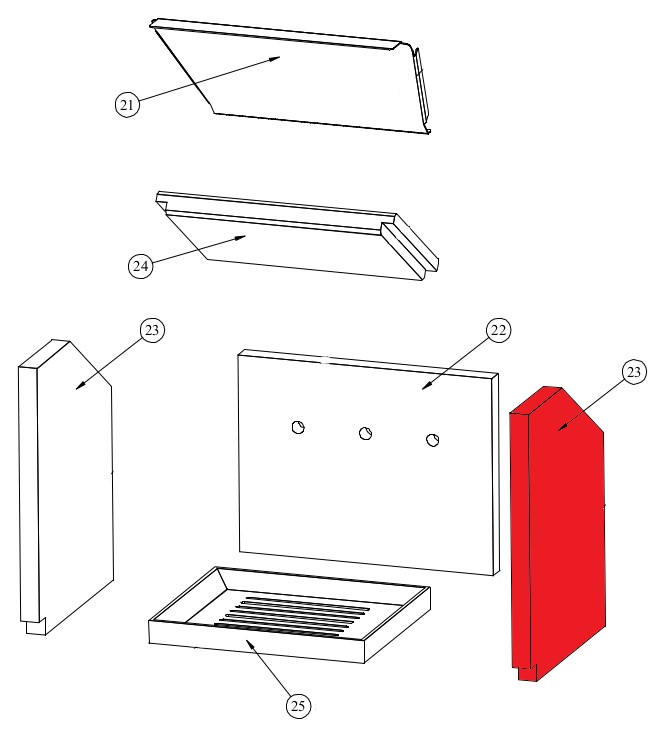 Fireplace Hordo Zijsteen rechts Fireplace Hordo Zijsteen rechts