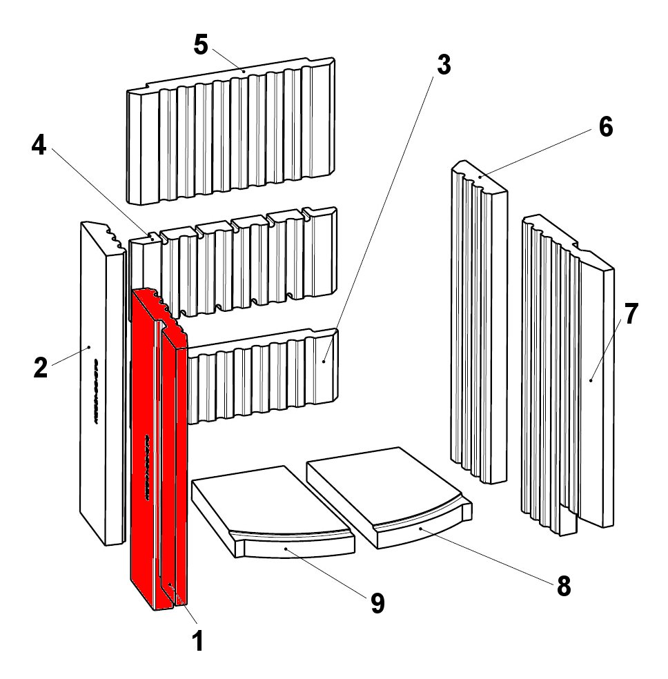 Leda Karat 510 N pierre latérale gauche avant B Leda Karat 510 N pierre latérale gauche avant B