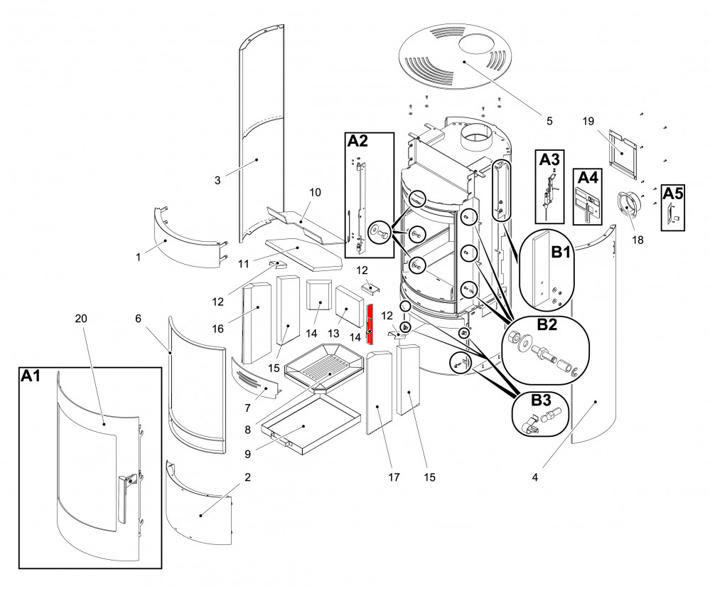 Haas-Sohn Olbia easy 209.15 Zijsteen rechts achteraan