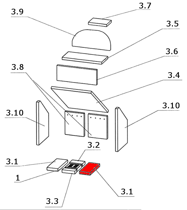 Oranier Stockholm 6 Bodenstein rechts C liegender Feuerraumstein Oranier Stockholm 6 Bodenstein rechts C liegender Feuerraumstein