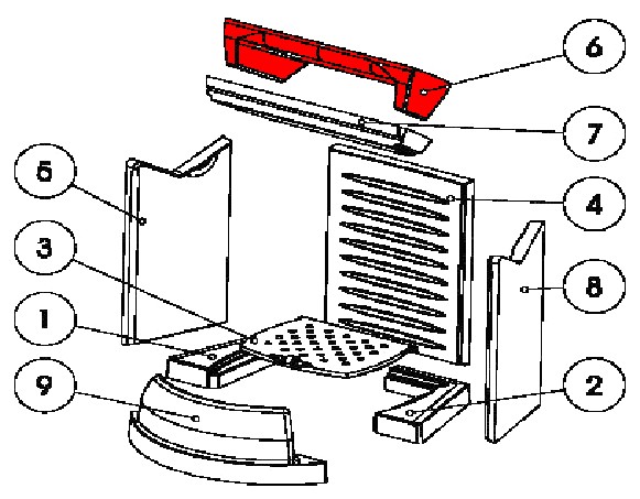 Austroflamm Luba deflettore di tiraggio in alto B Austroflamm Luba deflettore di tiraggio in alto B