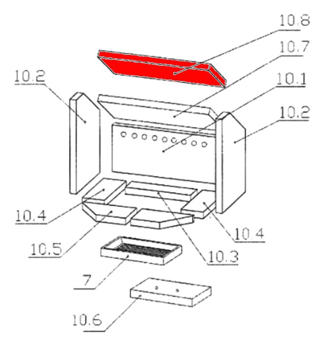 Oranier Fjord 8 vlamplaat boven E Oranier Fjord 8 vlamplaat boven E