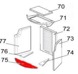 Austroflamm GE1 pietra per fondo anteriore