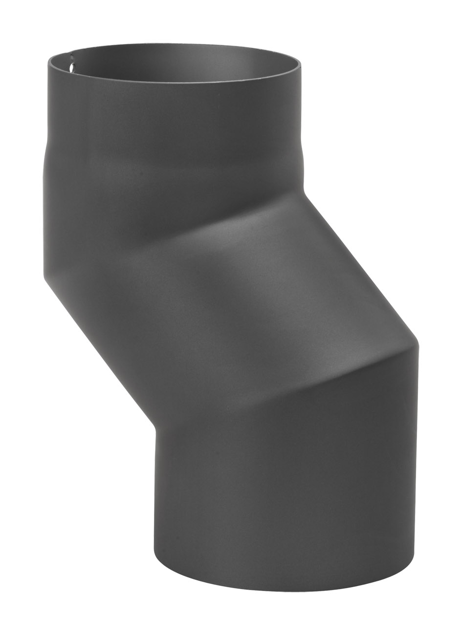 Versatzbogen Rauchrohr Stahl 20 mm Ø 150 mm schwarz