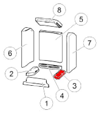 Austroflamm Moby pietra per fondo a destra