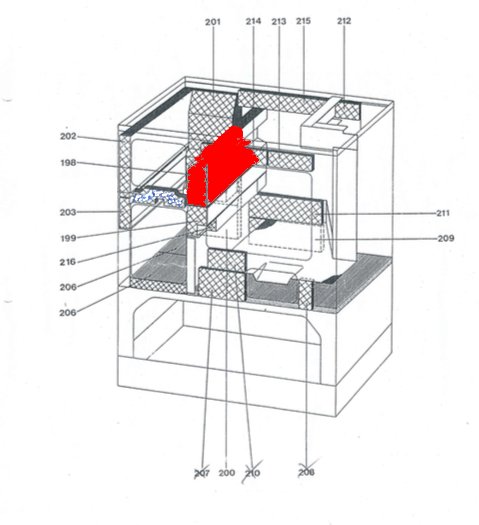 Wamsler type 120 sidesten højre oven B Wamsler type 120 sidesten højre oven B