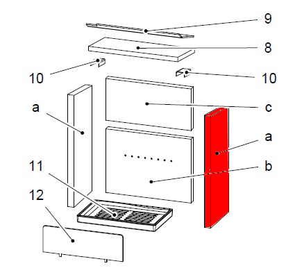 Haas-Sohn Pinus 218.17 cegła boczna z prawej strony Haas-Sohn Pinus 218.17 cegła boczna z prawej strony
