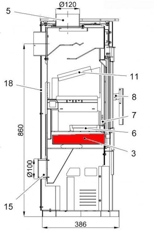 Haas-Sohn Java II 204.14 skrzynka na popiół