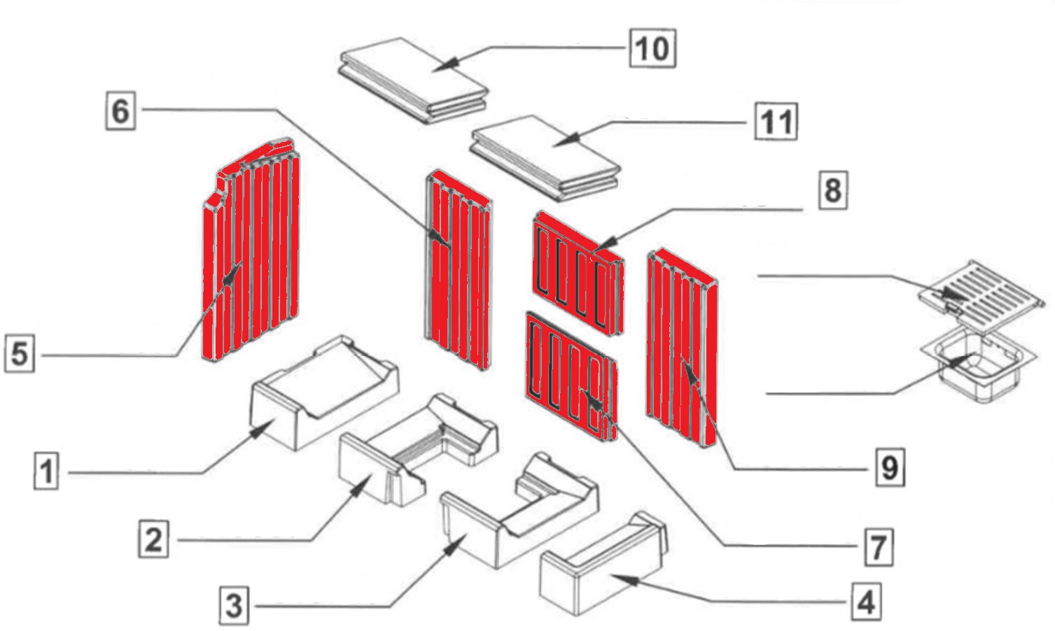 Spartherm Varia 2R-80h Seitenstein Set Spartherm Varia 2R-80h Seitenstein Set