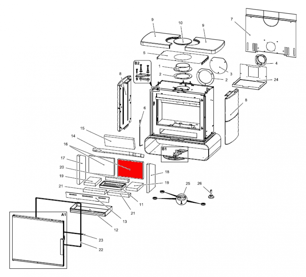 Haas-Sohn Kensington easy 347.15 cegła tylnej ściany z prawej strony Haas-Sohn Kensington easy 347.15 cegła tylnej ściany z prawej strony