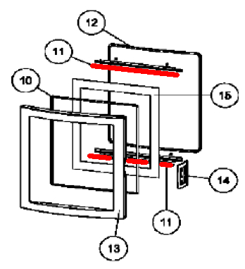 Austroflamm Chester Compact joint d’étanchéité support de vitre Austroflamm Chester Compact joint d’étanchéité support de vitre