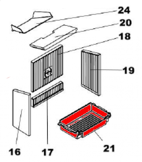 Haas-Sohn Gastein easy 350.15 podłoga komory paleniskowej Haas-Sohn Gastein easy 350.15 podłoga komory paleniskowej