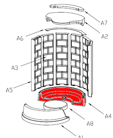 Austroflamm Odysseus cegła podłogowa z tyłu Austroflamm Odysseus cegła podłogowa z tyłu