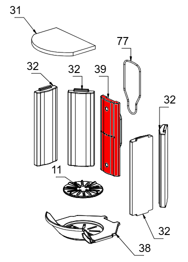 La Nordica Fortina pietra posteriore