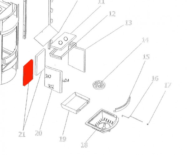 Caminos Diplomat cegła tylnej ściany z prawej strony B Caminos Diplomat cegła tylnej ściany z prawej strony B
